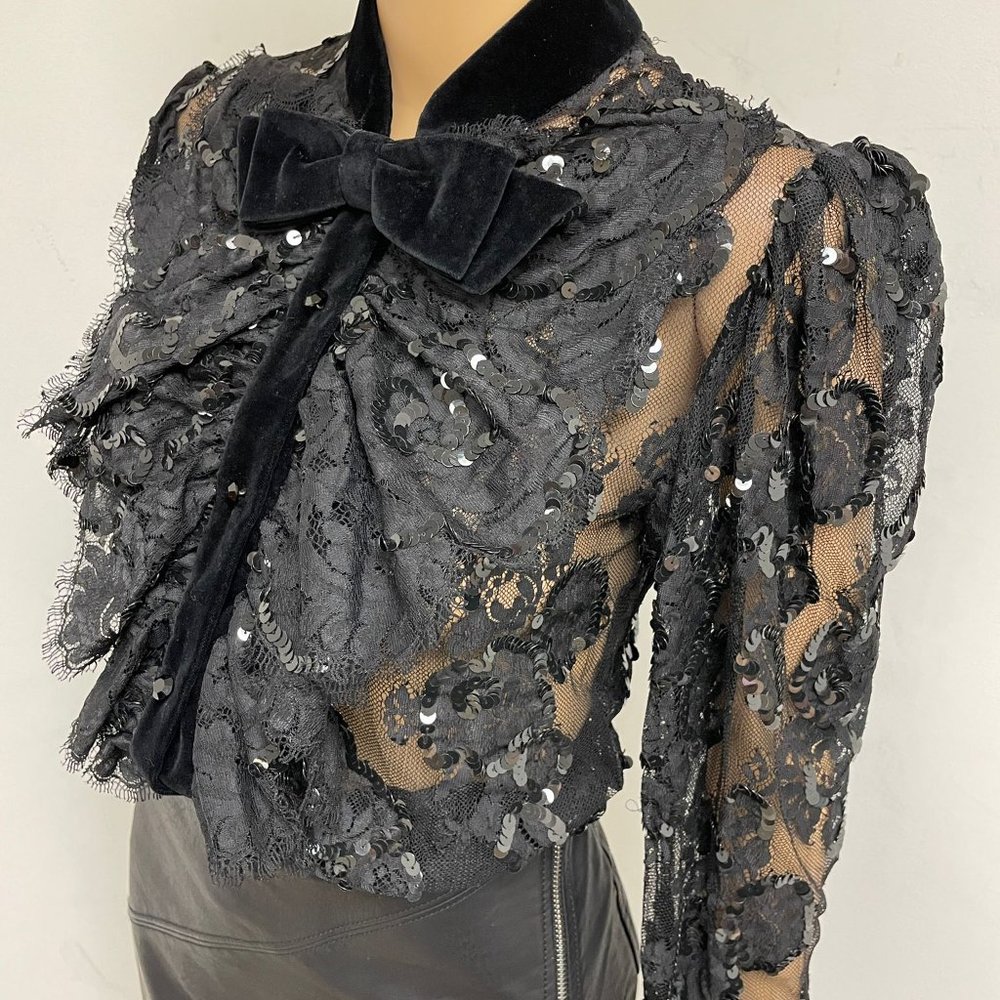 Lace Sequin Top